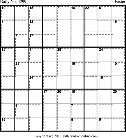 Killer Sudoku for 9/25/2017