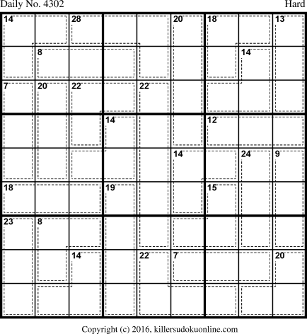 Killer Sudoku for 9/28/2017