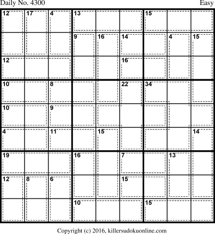Killer Sudoku for 9/26/2017
