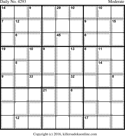 Killer Sudoku for 9/19/2017