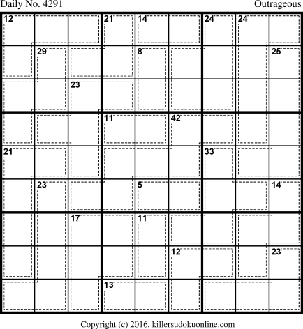 Killer Sudoku for 9/17/2017