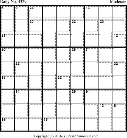 Killer Sudoku for 10/25/2017