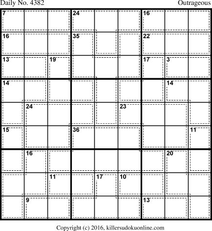 Killer Sudoku for 12/17/2017