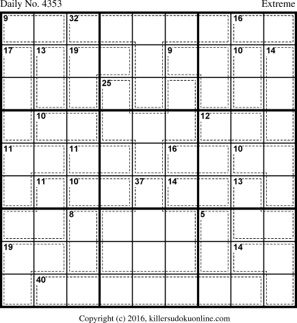 Killer Sudoku for 11/18/2017