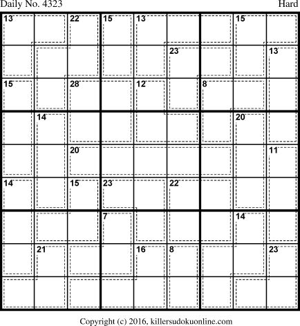 Killer Sudoku for 10/19/2017