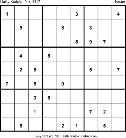 Killer Sudoku for 3/28/2017
