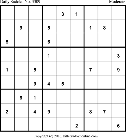 Killer Sudoku for 3/25/2017