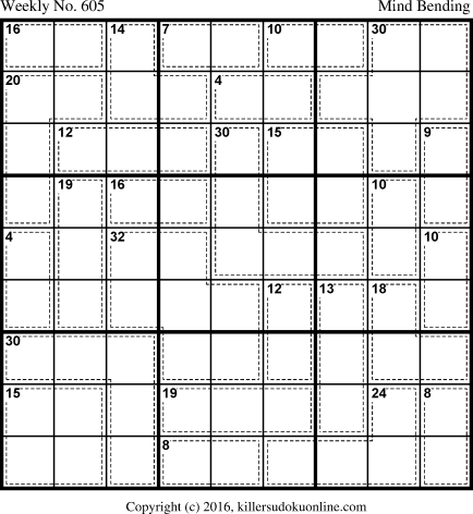Killer Sudoku for 8/7/2017