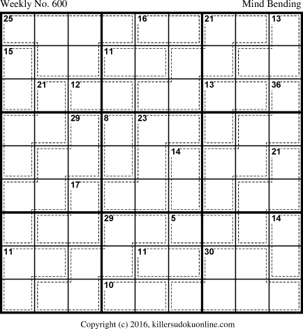 Killer Sudoku for 7/3/2017
