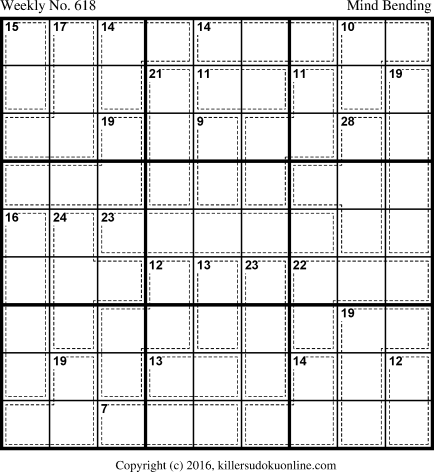 Killer Sudoku for 11/6/2017