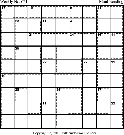 Killer Sudoku for 11/27/2017