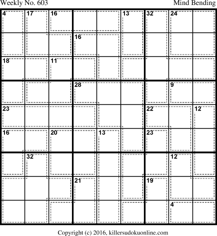 Killer Sudoku for 7/24/2017