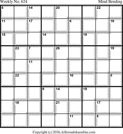 Killer Sudoku for 12/18/2017