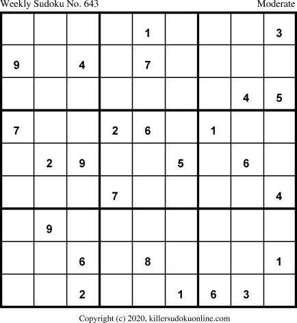 Killer Sudoku for 6/29/2020