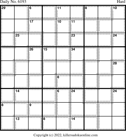 Killer Sudoku for 12/2/2022