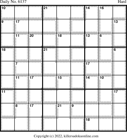 Killer Sudoku for 10/7/2022