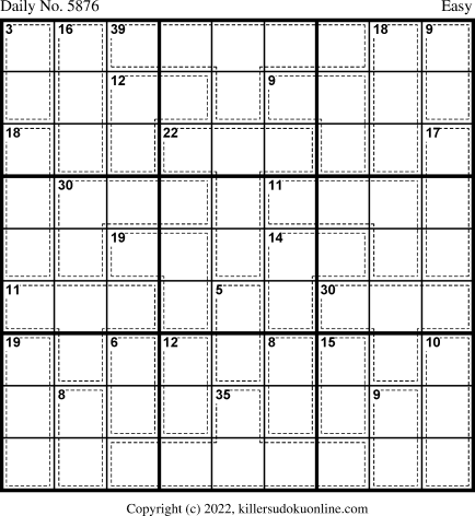 Killer Sudoku for 1/19/2022