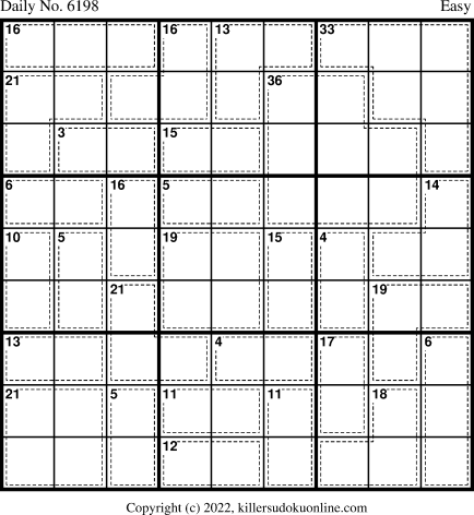 Killer Sudoku for 12/7/2022