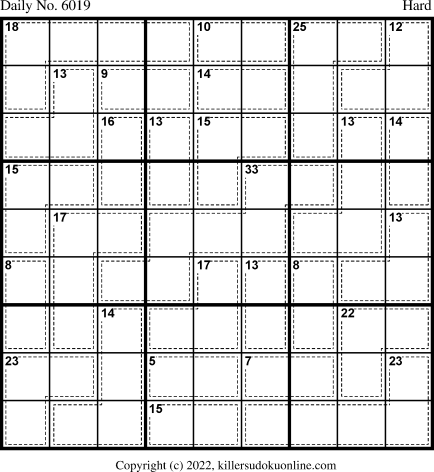 Killer Sudoku for 6/11/2022