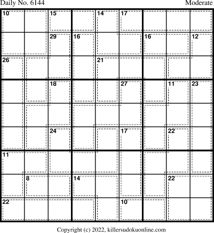 Killer Sudoku for 10/14/2022