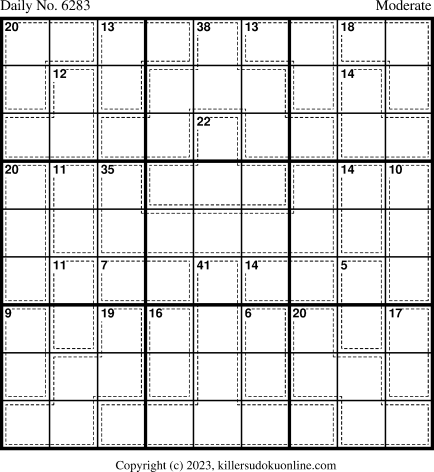 Killer Sudoku for 3/2/2023
