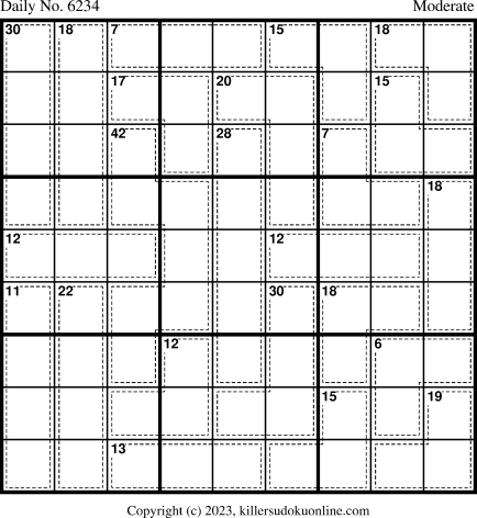 Killer Sudoku for 1/12/2023