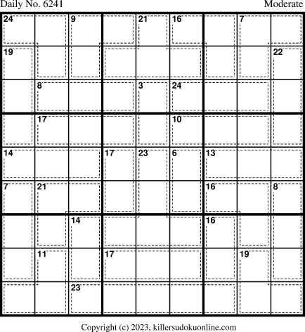 Killer Sudoku for 1/19/2023