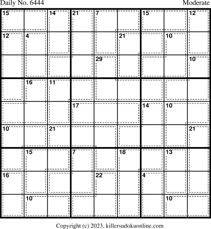 Killer Sudoku for 8/10/2023