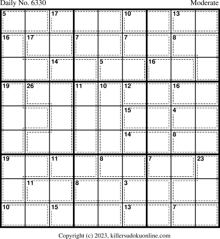 Killer Sudoku for 4/18/2023