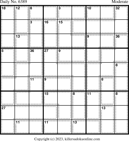 Killer Sudoku for 6/16/2023