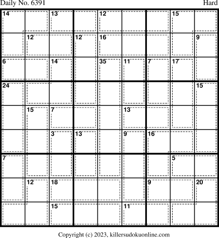 Killer Sudoku for 6/18/2023