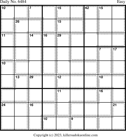Killer Sudoku for 9/19/2023