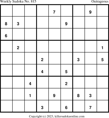 Killer Sudoku for 10/16/2023