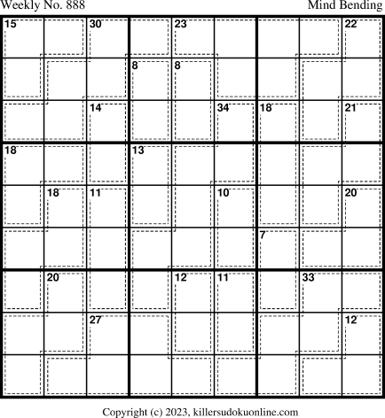 Killer Sudoku for 1/9/2023
