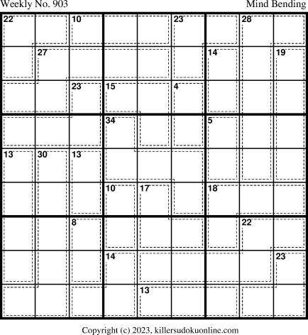 Killer Sudoku for 4/24/2023