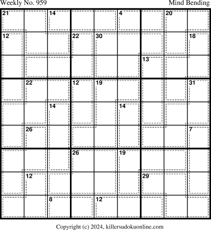 Killer Sudoku for the week starting 5/20/2024
