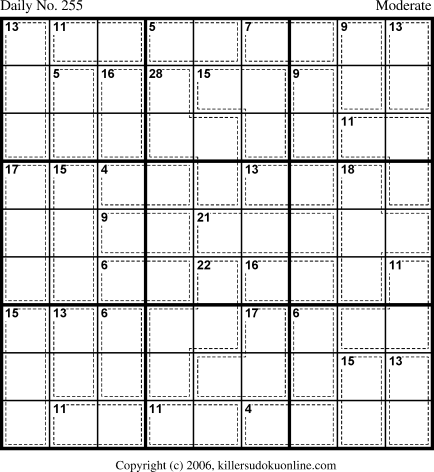 Killer Sudoku for 9/7/2006