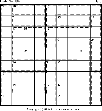 Killer Sudoku for 7/8/2006