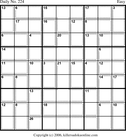 Killer Sudoku for 8/7/2006