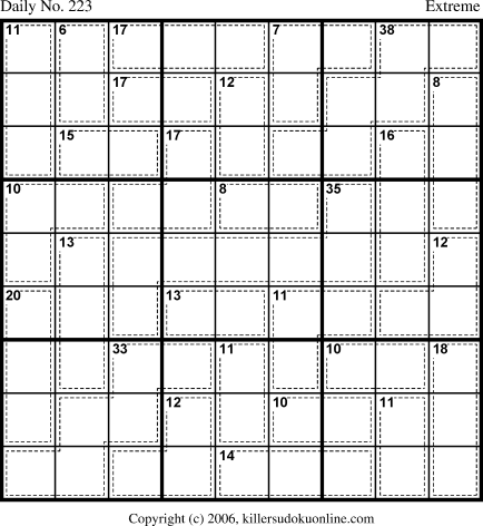 Killer Sudoku for 8/6/2006