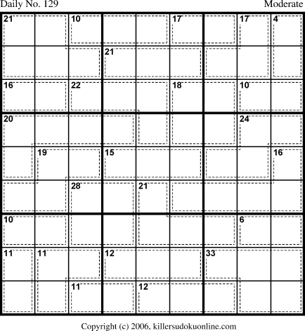 Killer Sudoku for 5/4/2006