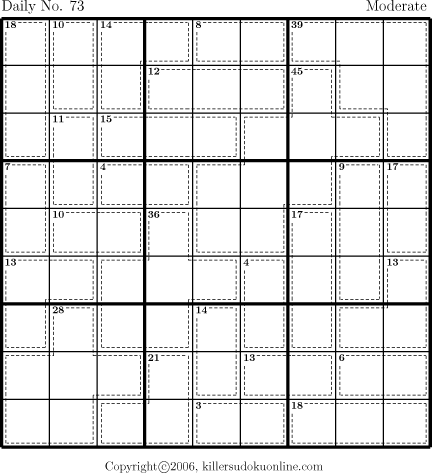 Killer Sudoku for 3/9/2006