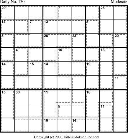 Killer Sudoku for 5/5/2006