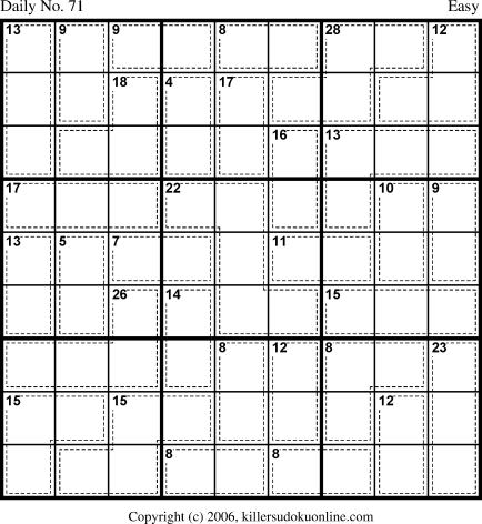 Killer Sudoku for 3/7/2006