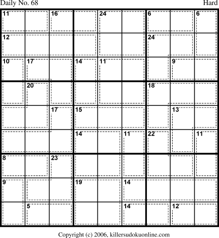 Killer Sudoku for 3/4/2006