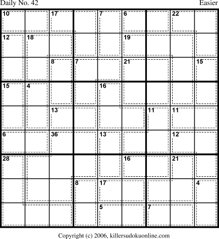 Killer Sudoku for 2/6/2006