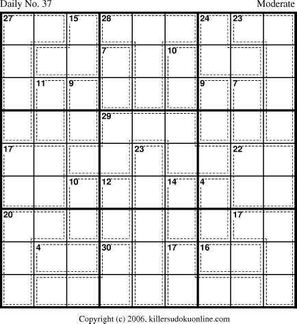 Killer Sudoku for 2/1/2006