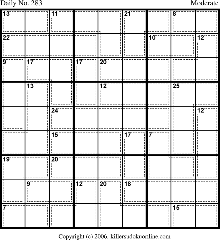 Killer Sudoku for 10/5/2006