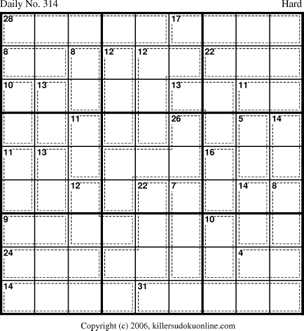 Killer Sudoku for 11/4/2006