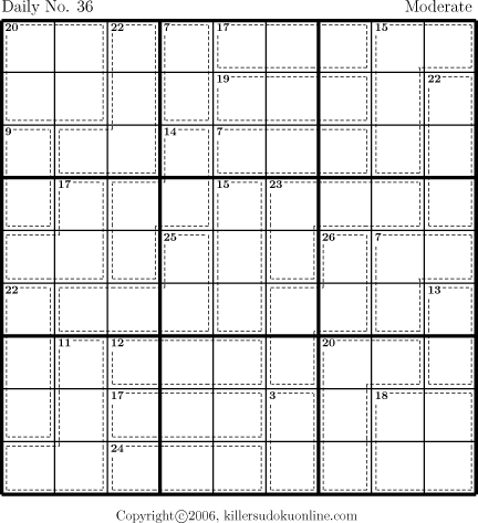 Killer Sudoku for 1/31/2006